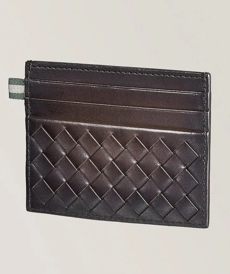 Woven Leather Card Holder