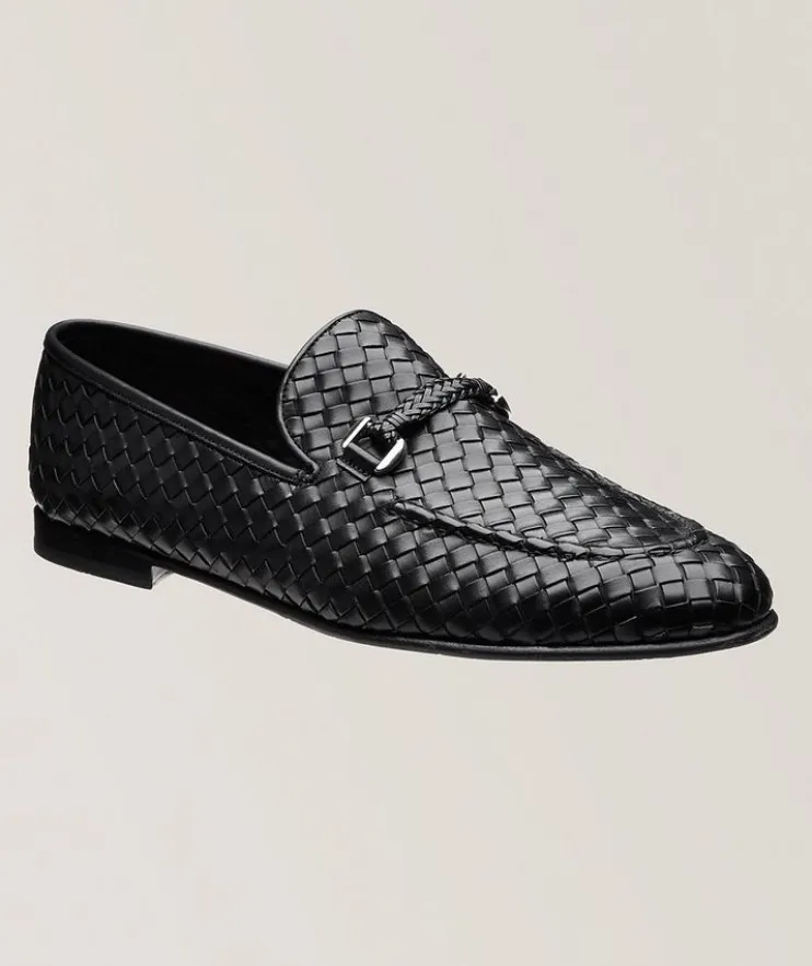 Woven Leather Loafers