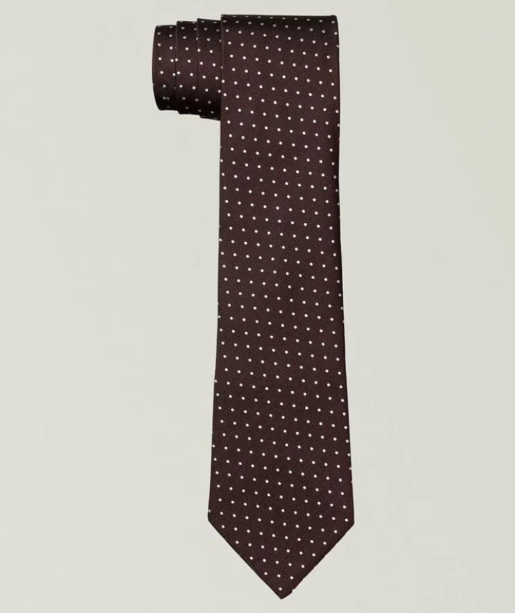 Woven Micro-Dot Silk Tie