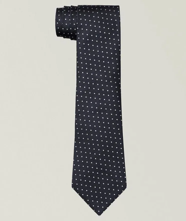 Woven Micro-Dot Silk Tie