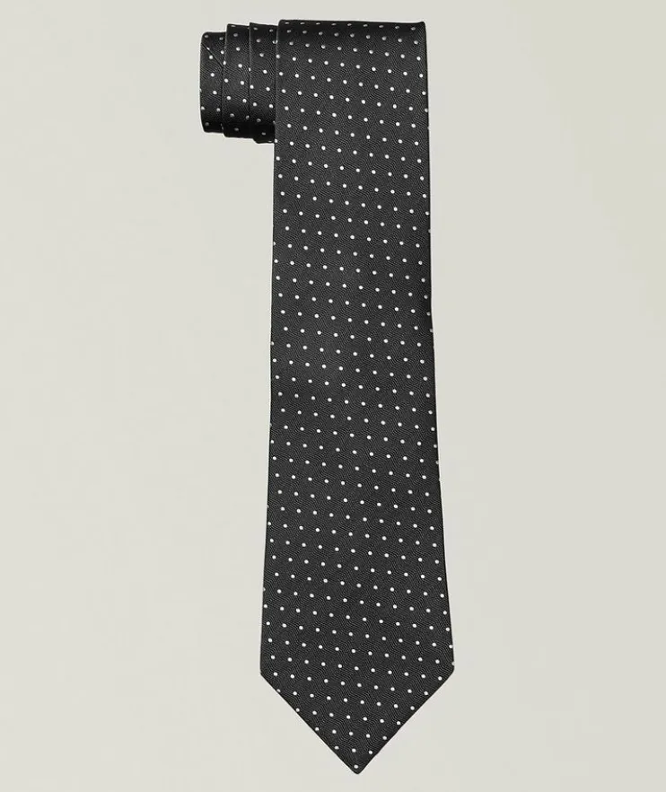 Woven Micro-Dot Silk Tie