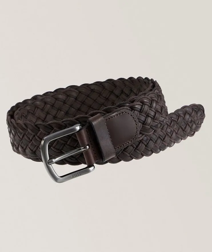 Woven-Leather Belt
