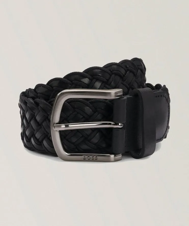Woven-Leather Belt