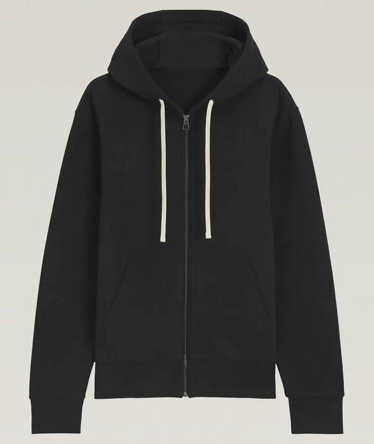 X Beckham Cotton Zip-Up Hooded Sweater