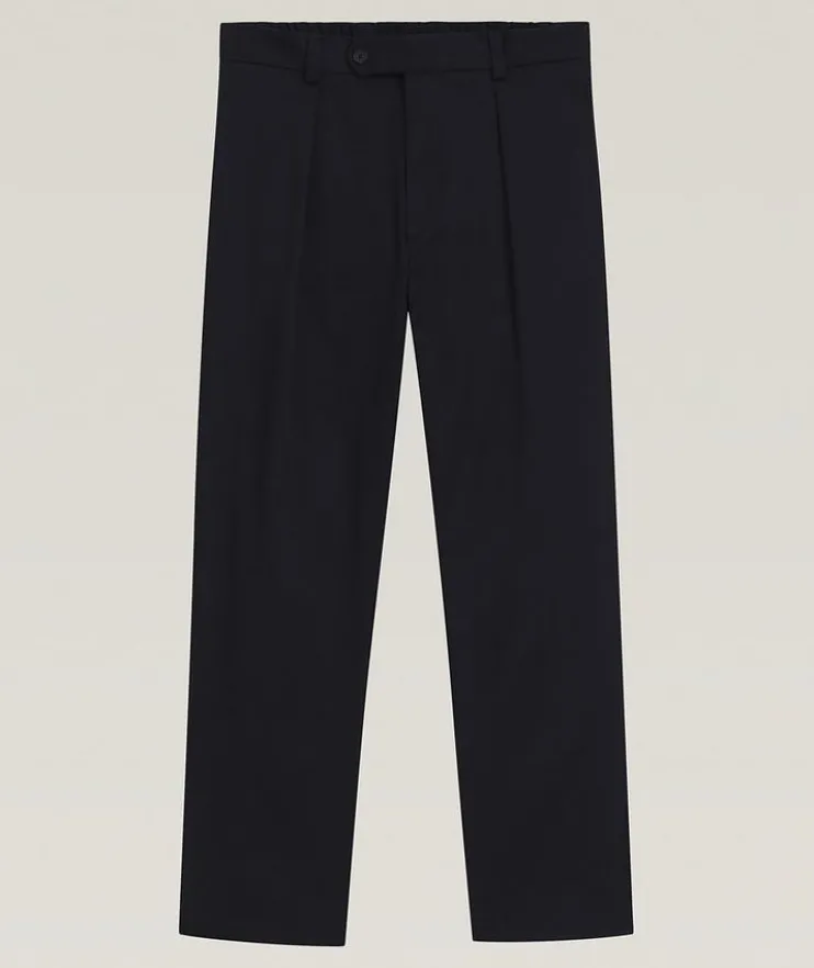 X Beckham Stretch-Cotton Pleat Pants