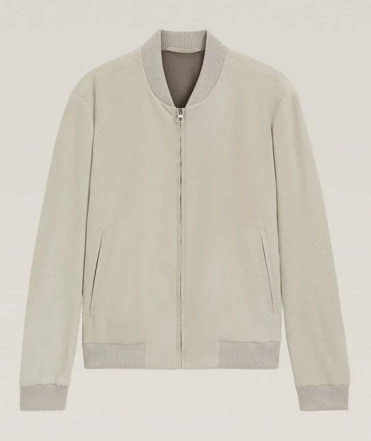 X Beckham Suede Bomber Jacket