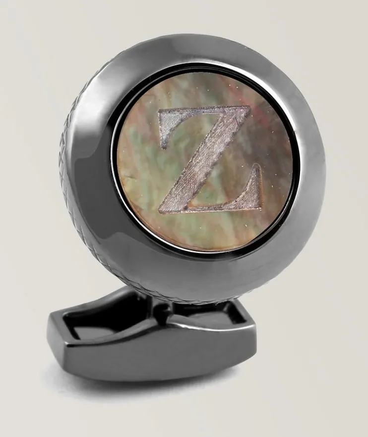 Z' Engraved Personal Single Letter Cufflink