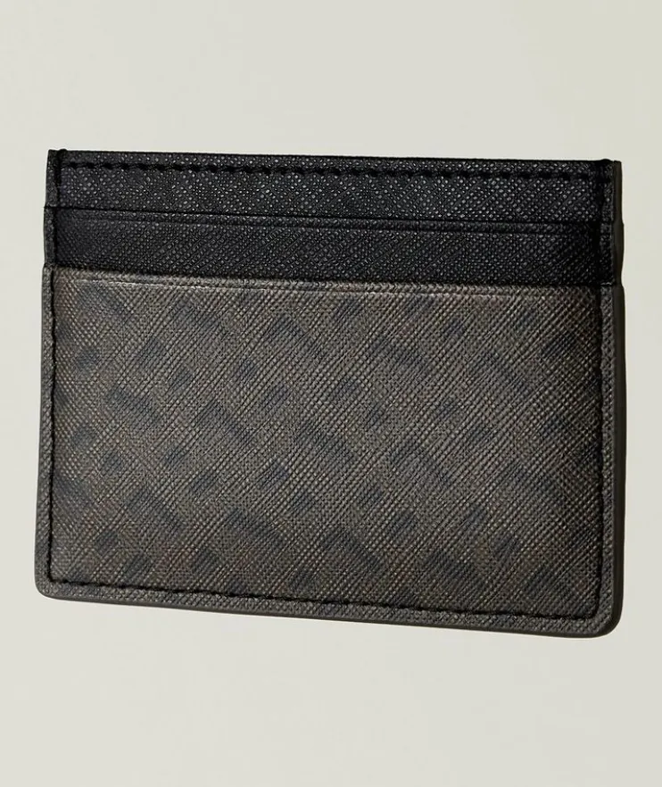 Zair Monogram Saffiano Leather Cardholder