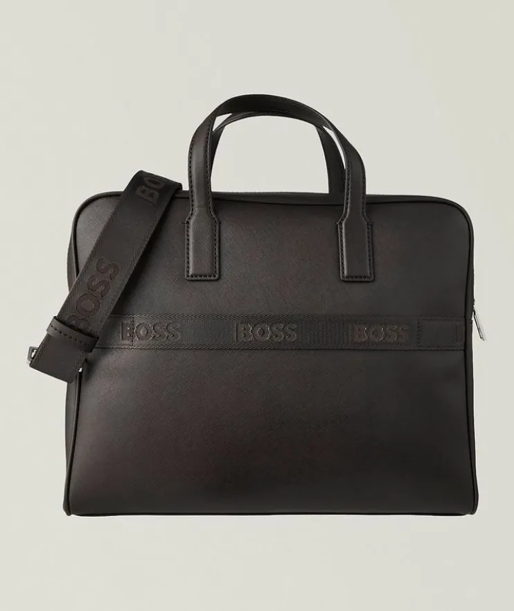 Zair Saffiano Leather Briefcase