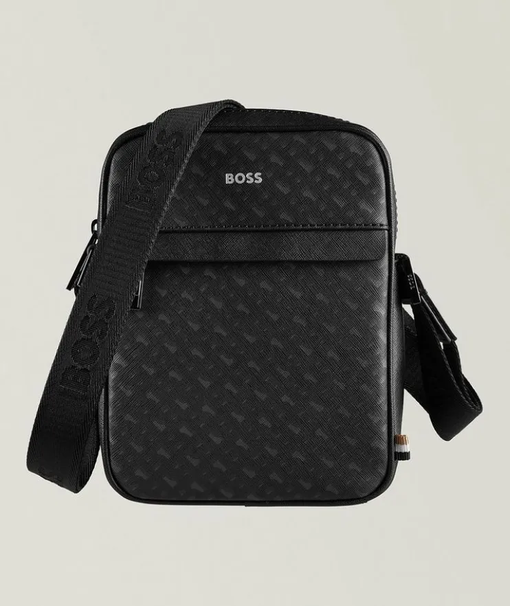 Zair Saffiano Leather Monogram Camera Bag