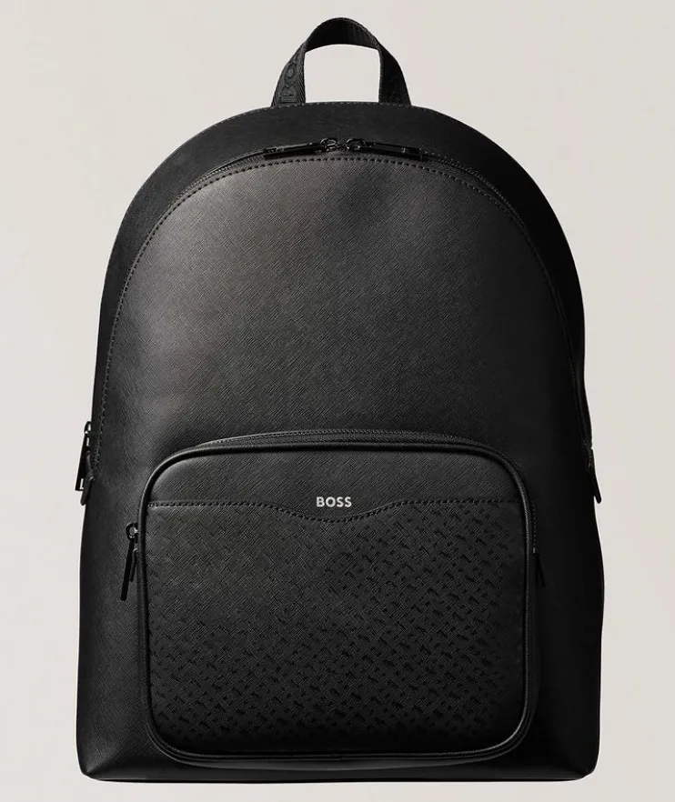 Zair Saffiano Monogram Backpack
