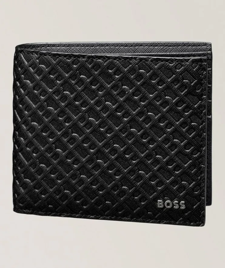 Zair Saffiano Monogram Leather Bifold Wallet