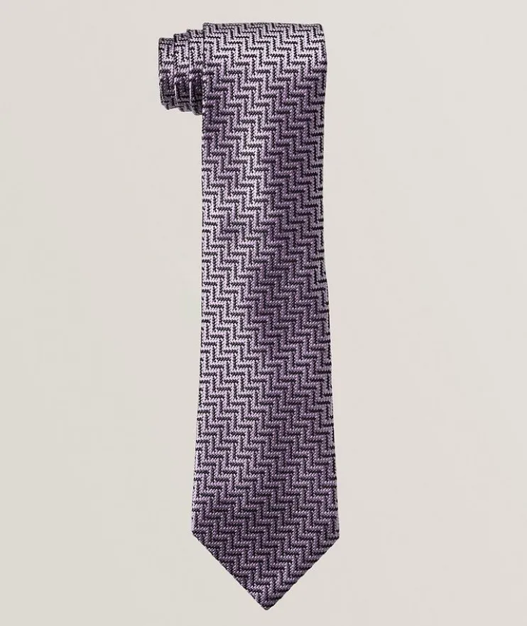 Zig-Zag Silk Tie