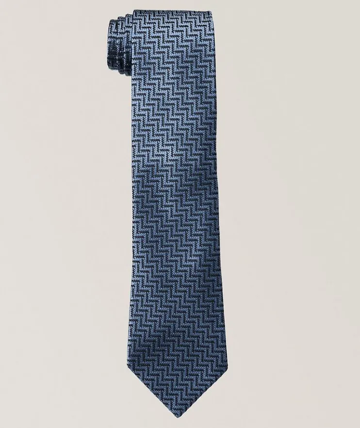 Zig-Zag Silk Tie