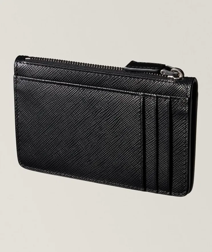 Zipped Saffiano Leather Cardholder
