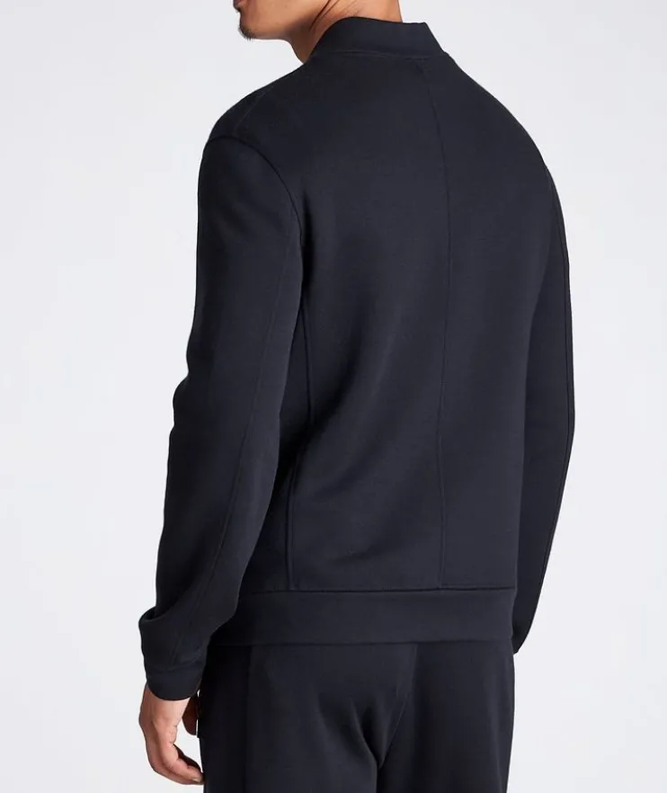 Zip-Up Cashmere-Modal Sweatshirt
